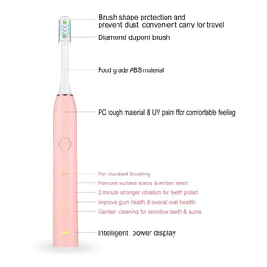 Electric Toothbrush IPX7 Replacement Heads Set Rieworkes