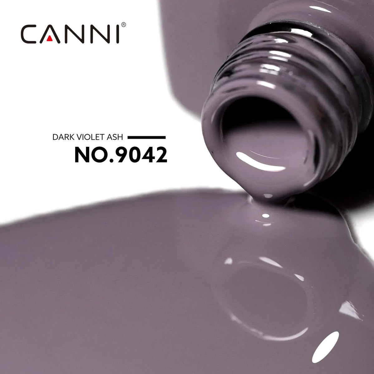CANNI Grey Gel Nail Polish, 1Pcs Dark Grey Gel Polish Violet Brown Color Nail Polish Gel High Gloss Soak Off U V Gel Nail French Nail Manicure Salon DIY Rieworkes