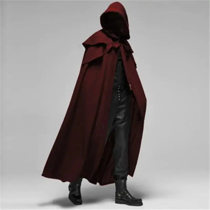 Hooded Solid Loose Men Cloak Rieworkes
