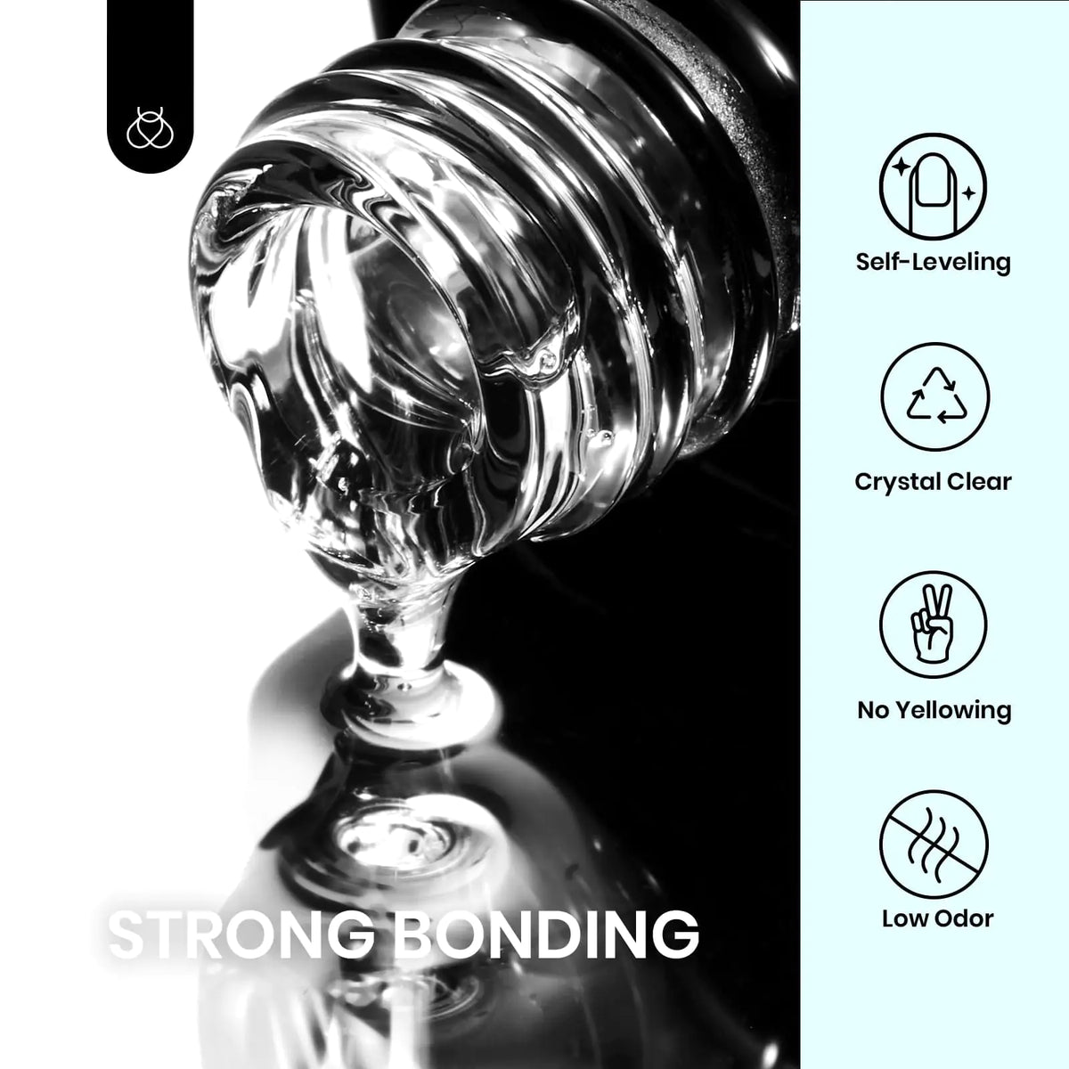 Beetles 5 in 1 Nail Glue Gel for Nail Tips and Clear Acrylic Nails Long Lasting, Curing Needed UV Extension Glue for Clear False Nail Tips and Clear Press on Nails, Nail Repair Treatment Rieworkes
