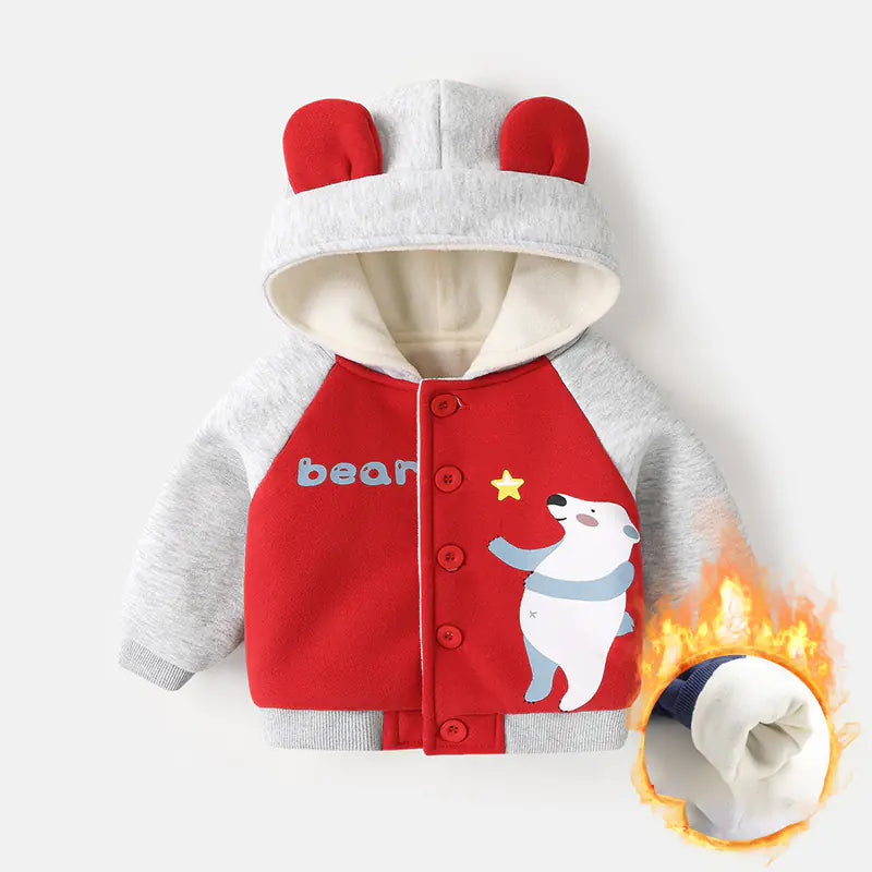Baby Fleece Hooded Jacket for Boys and Girls Winter Mimarta
