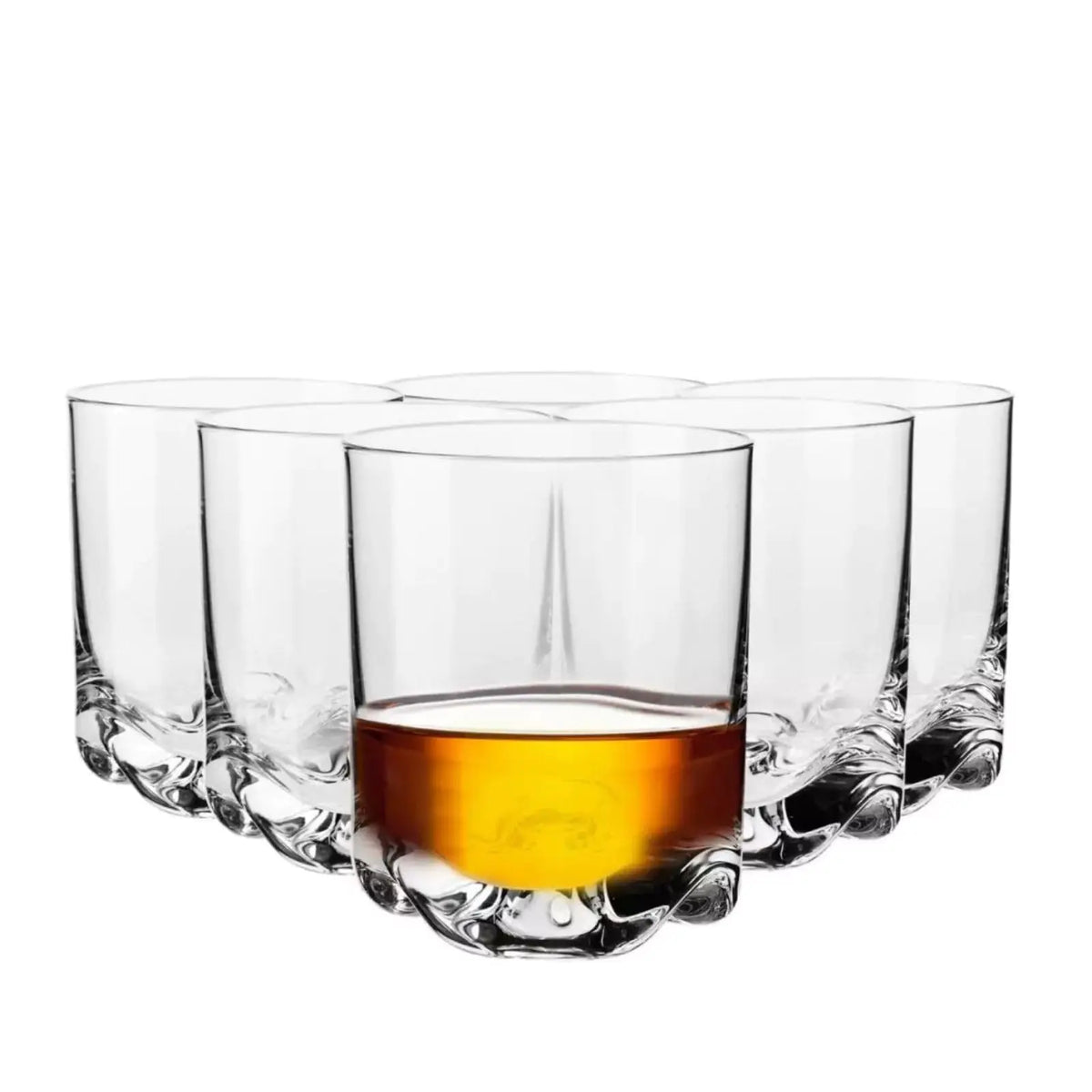 Krosno Whiskey Gin Tumbler Glasses | Set of 6 Glasses | 9.5 oz | Cocktail Glasses Drinking Gift Box | Perfect for Home Restaurants and Kitchen Set | Dishwasher Safe Tumblers Mimarta