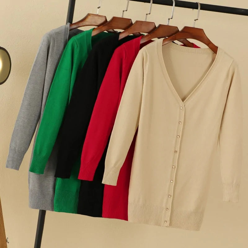 V-neck Woman Cardigan Rieworkes