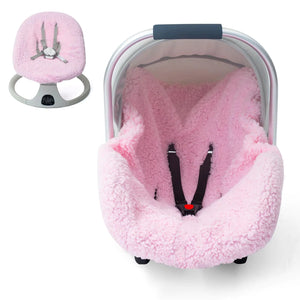 Winter Baby Car Seat Cover Infant Car Seat Liner with Plush Fleece Infant Insert for Baby Carseat Warm Carseat Cover for Cold Weather Baby Carrier Cover Liner Replacement for Newborn Shower Party Mimarta