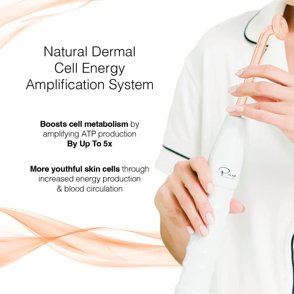 NuDerma Portable Handheld Skin Therapy Wand Machine w/Neon – Anti-Aging - Skin Tightening - Wrinkle Reducing - Dark Circles – Clarifying - Hair & Scalp Stimulator Rieworkes