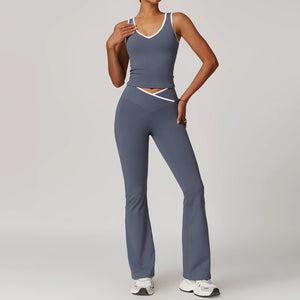 Cross High Top Sports Suit Female Fitness Yoga Wear Rieworkes