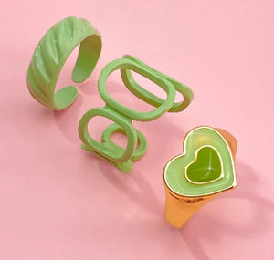 Vintage Embrace Hands Rings Set Rieworkes
