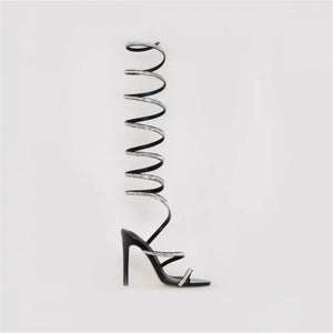 Rhinestone Strap Gladiator High Heels Rieworkes