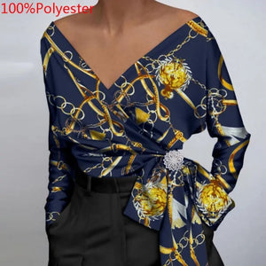 Women Fashion Blouse Elegant Rieworkes