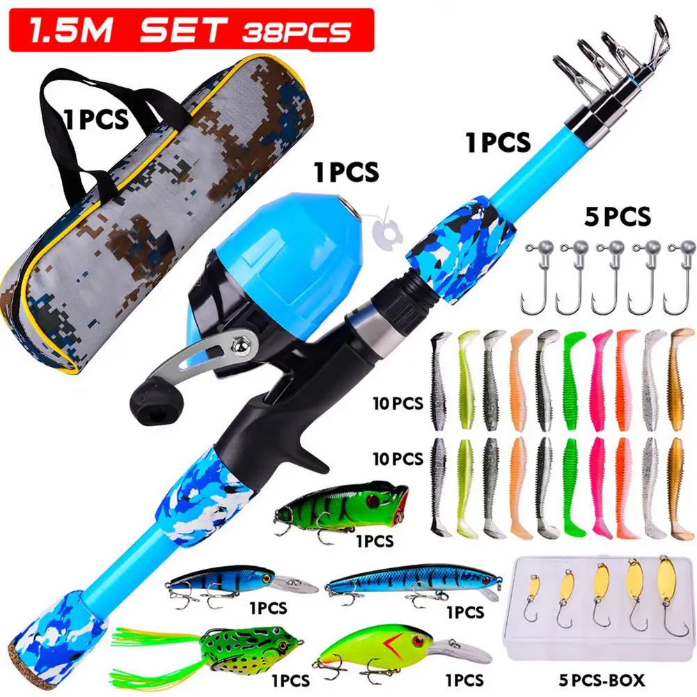 Kids Fishing Pole Set Rieworkes