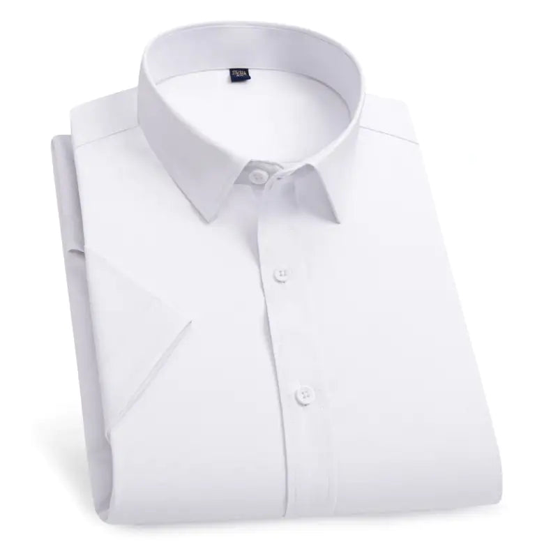 Oil Stain Proof Waterproof Hydrophobic Men Short Sleeve Business White Shirt Rieworkes