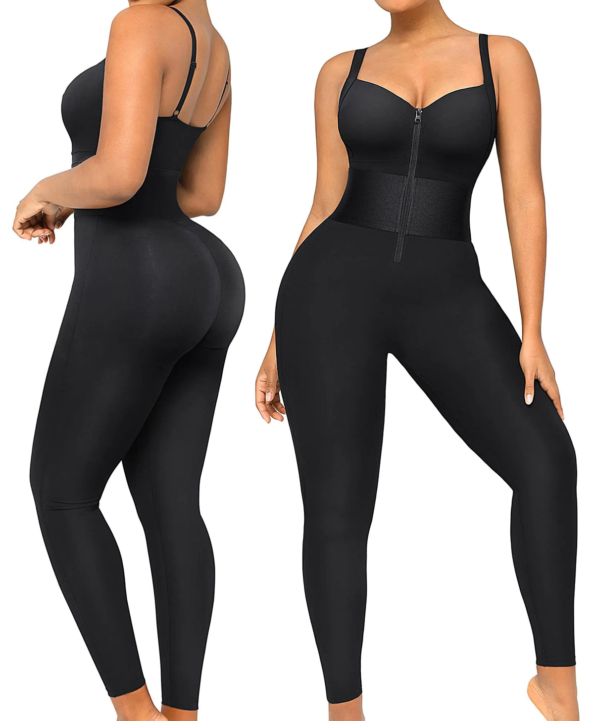 SHAPELLX Jumpsuits for Women Sleeveless Jumpsuit Shapewear Tummy Control One Piece Romper Bodysuit Yoga Athletic Rompers Mimarta