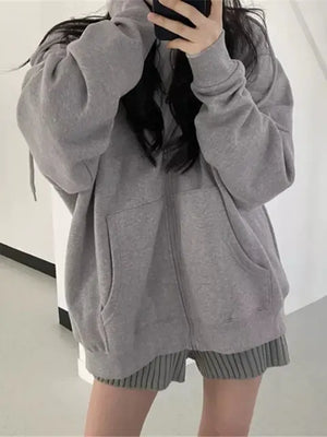 Retro Lazy Style Hoodie for Women Rieworkes
