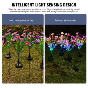 Solar Garden Lights LED Flower Stake Lamp Outdoor Yard Waterproof Patio Decor Mimarta