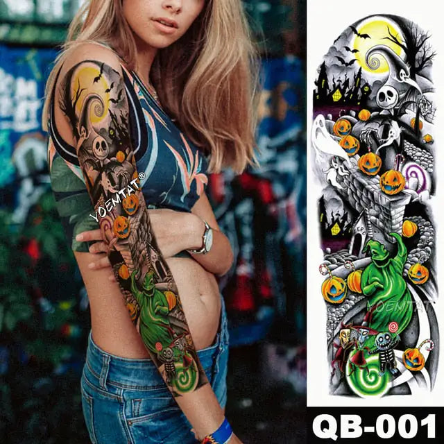 Full Temporary Tattoo Watercolor Sheets Rieworkes