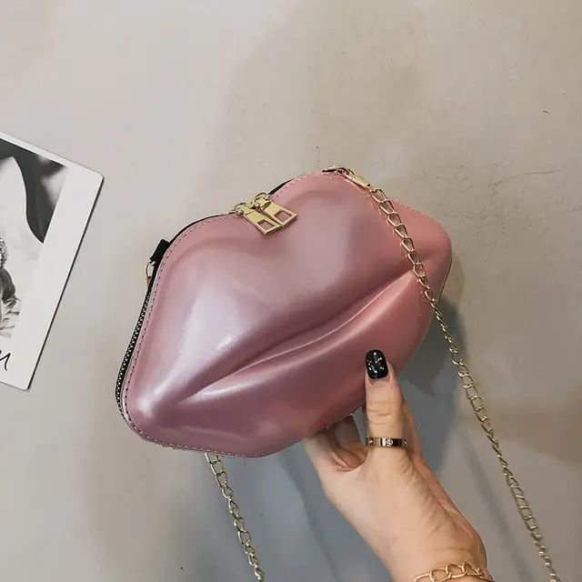 Mini Bags for Women 2023 New Fashion All-match Women&amp;#39;s Shoulder Bag PU Solid Color Zipper Crossbody Patent Leather Lip Chain Bag Rieworkes