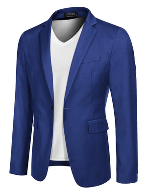 COOFANDY Mens Sport Coat Casual Blazer One Button Business Suit Jacket Grey Blue 3X-Large Rieworkes