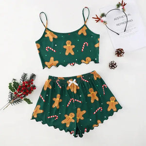 Women's Christmas Strapless Pajama Set Rieworkes
