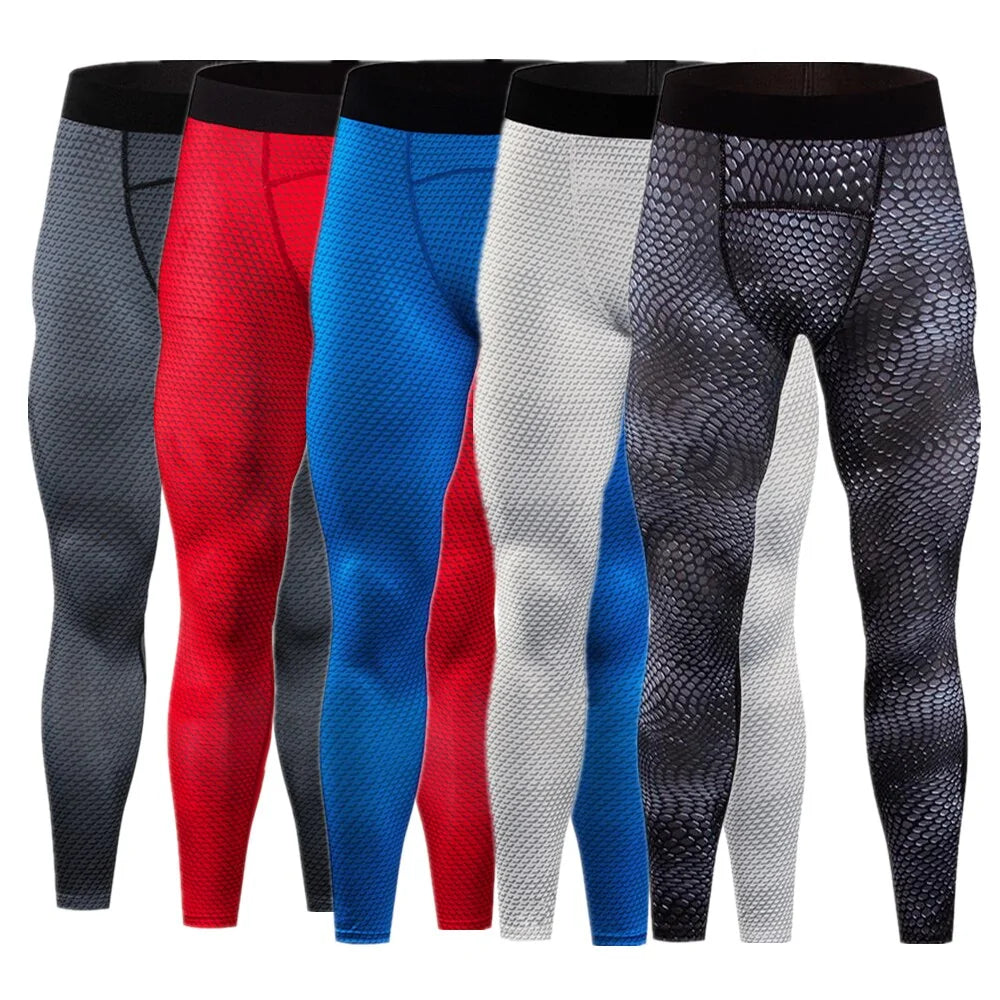 Men's Compression Running Tights: New Fitness Gym Leggings Rieworkes