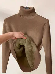 Women's Elegant Turtleneck Winter Sweater - Thick, Warm Knit Pullover Rieworkes