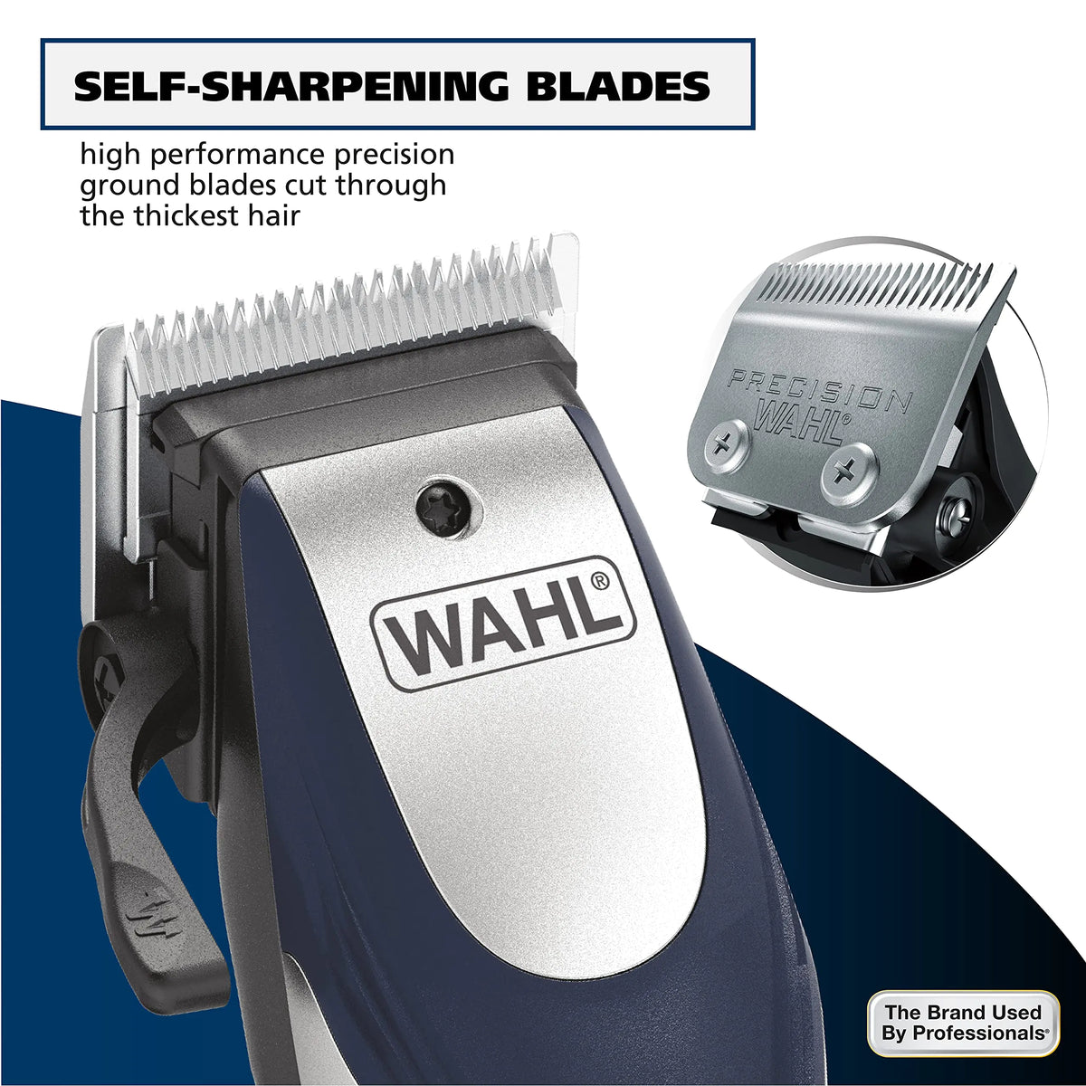Wahl Lithium Ion Pro Rechargeable Cordless Hair Clippers for Men, Woman, & Children with Smart Charge Technology for Convenient at Home Haircutting - Model 79470 Sliver 22 Piece Set Rieworkes