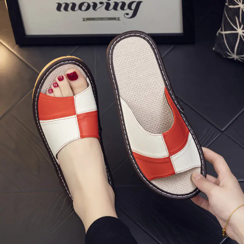 Luxury Genuine Leather Sheepskin Women's Slippers Mimarta