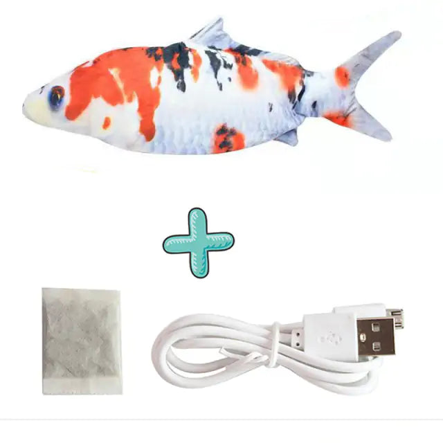 Cats USB Charger Interactive Toy Fish Rieworkes