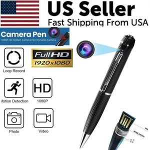 Hidden Cam Pocket Pen Camera 1080P HD Mini Body Video Recorder DVR Security USB Rieworkes