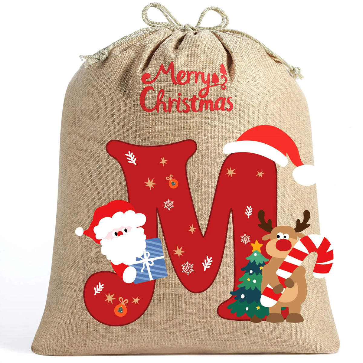 Parima Large Christmas Gift Bags - Christmas Gift Baskets Reusable Christmas Gift Bag Initial Santa Sacks Christmas Bags Christmas Party Supplies 20x26.96Inch Christmas Decorations Indoor Mimarta