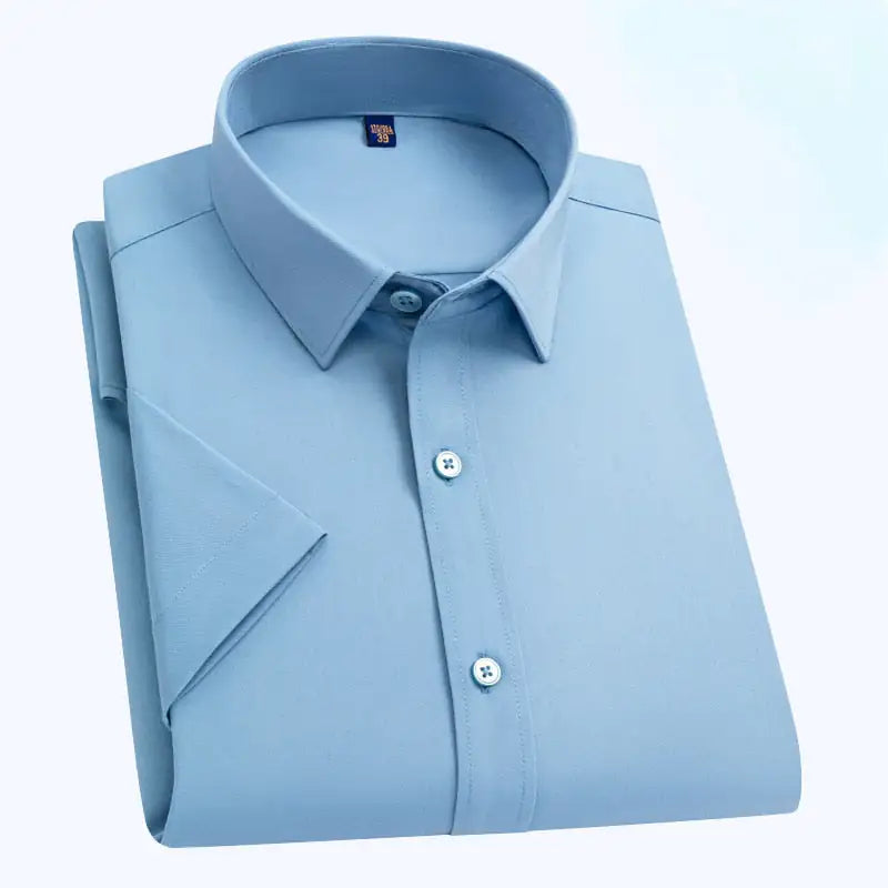 Oil Stain Proof Waterproof Hydrophobic Men Short Sleeve Business White Shirt Rieworkes