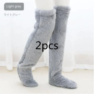 Fuzzy Over Knee High Winter Warm Socks Rieworkes