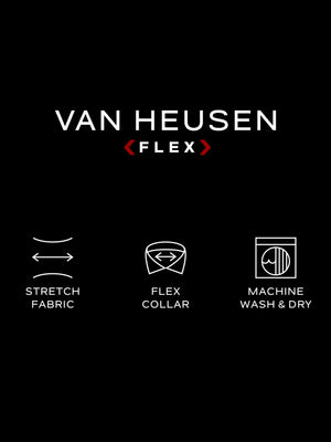 Van Heusen Men's Dress Shirt Slim Fit Flex Collar Stretch Solid 18.5" Neck 32"-33" Sleeve Grey Mist Rieworkes