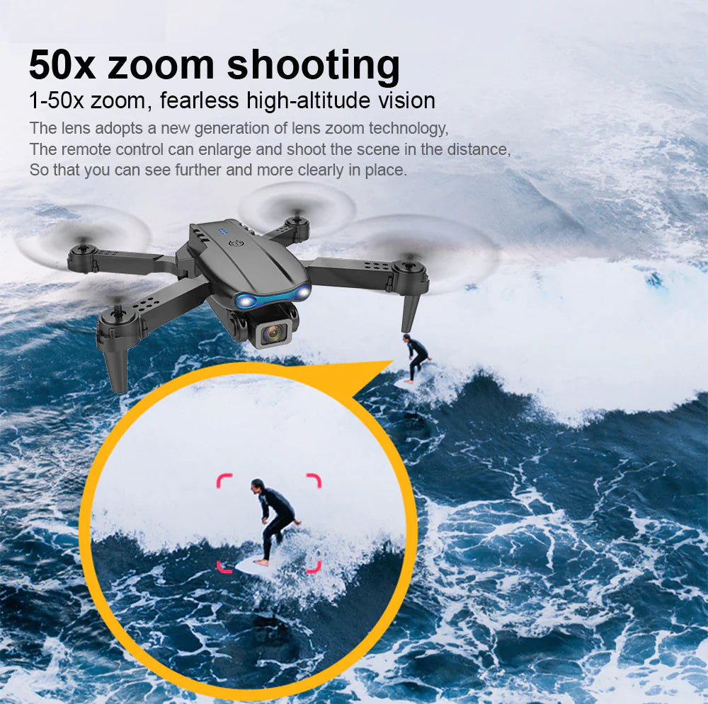 Drones Quadcopter 5G 4K GPS Drone X Pro with HD Dual Camera WiFi FPV Foldable RC Rieworkes