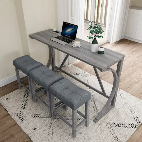 Bar Table Set With Power Socket, Bar Table And Chair Set For Living Room, Dining Room, Games Room Rieworkes