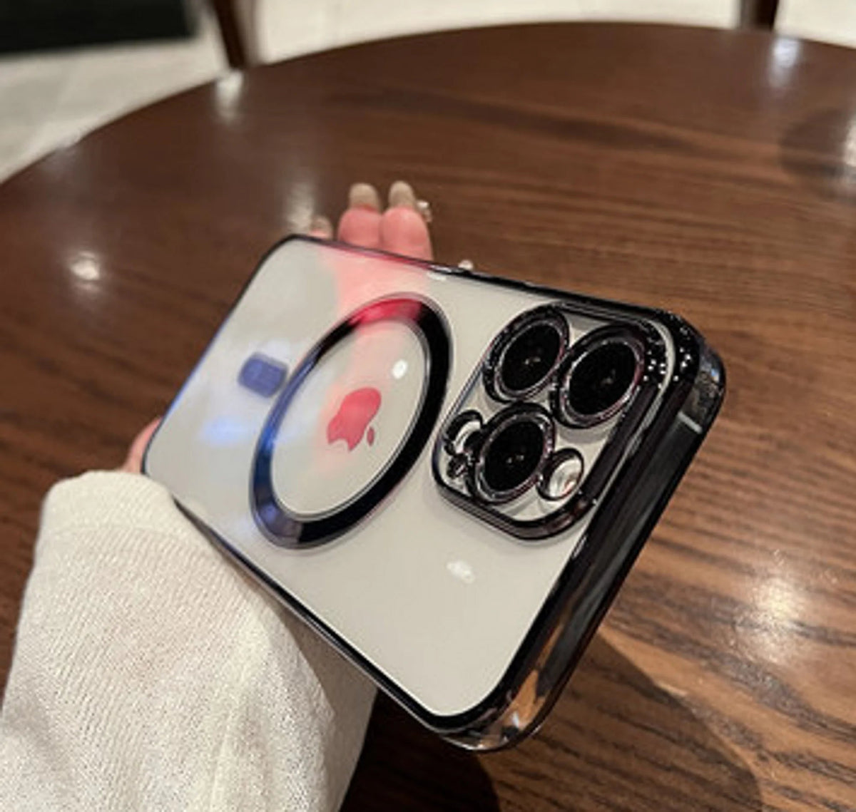 Luxury Plating Clear Magnetic Wireless Charger Case Rieworkes