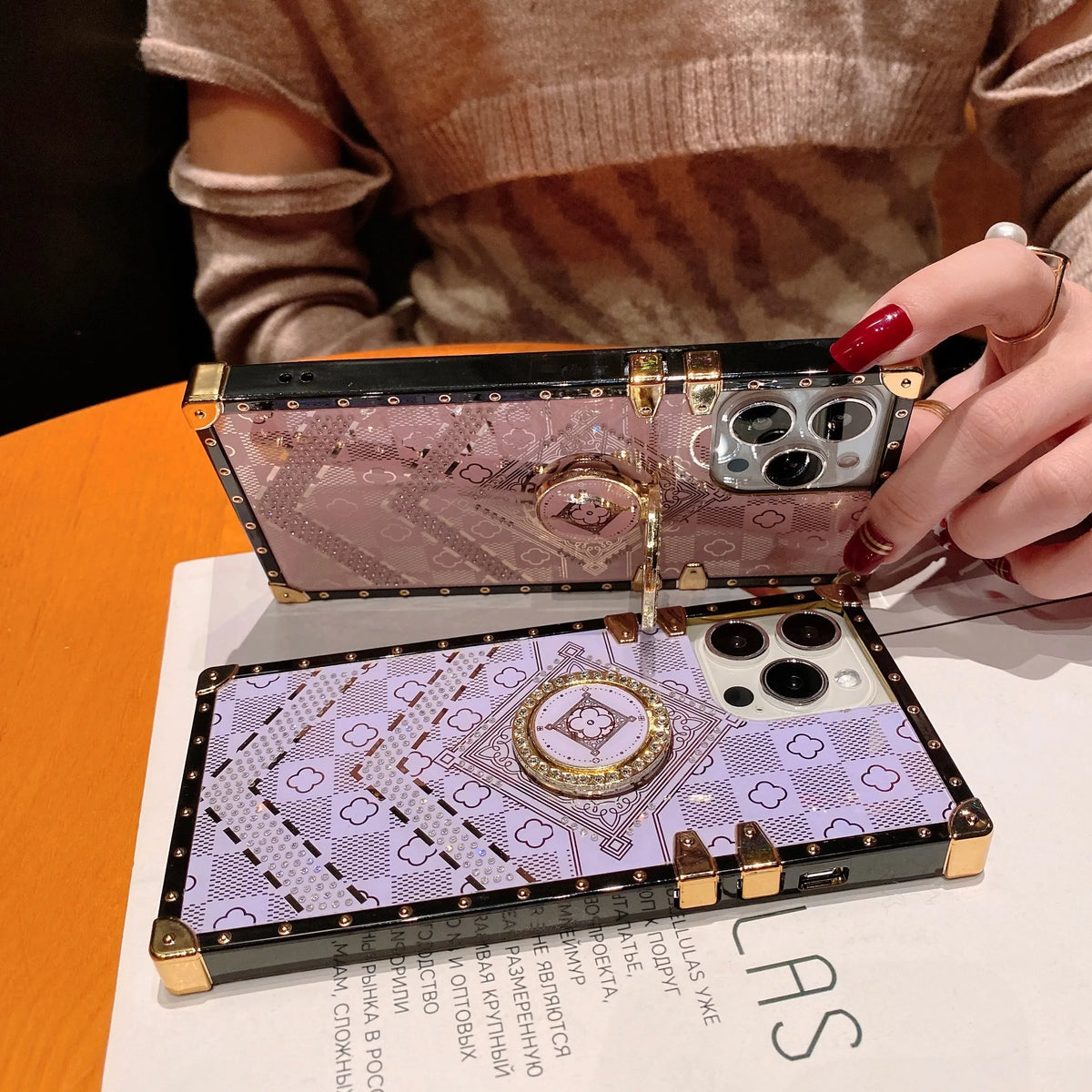 Luxury Flower Glitter Diamond Phone Case For iPhone Rieworkes
