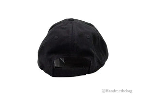 Versace Black Cotton Embroidered Logo Adjustable Baseball Hat Mimarta