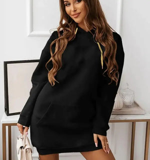 Women's Solid Color Casual Sports Hoodie Sweater Rieworkes