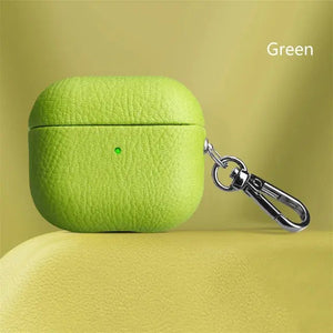 Luxury Lychee Skin Pattern Earphone Case Rieworkes