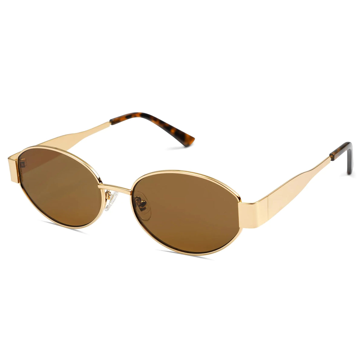 SOJOS Retro Oval Sunglasses for Women Men Trendy Sun Glasses Classic Shades UV400 Protection SJ1217 Gold/Grey Rieworkes