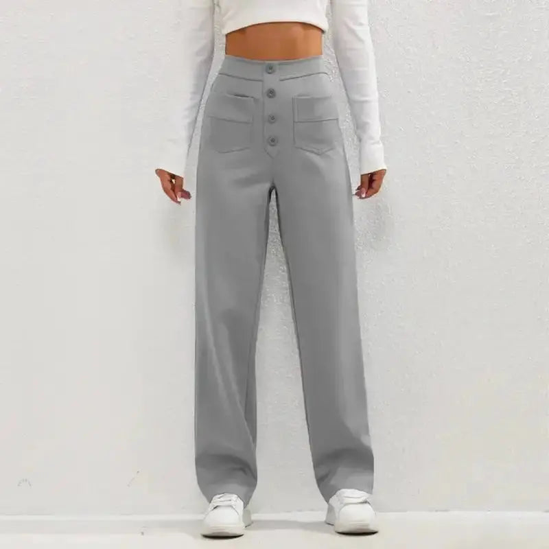 High- Waisted Casual Pants Rieworkes