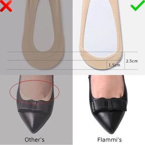Soxbang Womens TRULY No Show Socks for Flats Heels Non Slip Cotton Ultra Low Cut Liner Socks(4-Black,8-9.5) 8-9.5 4-black Rieworkes