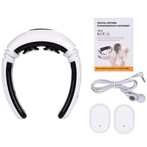 Electric Cervical Pulse Neck Massager Muscle Relax Massage Magnetic Therapy US Rieworkes