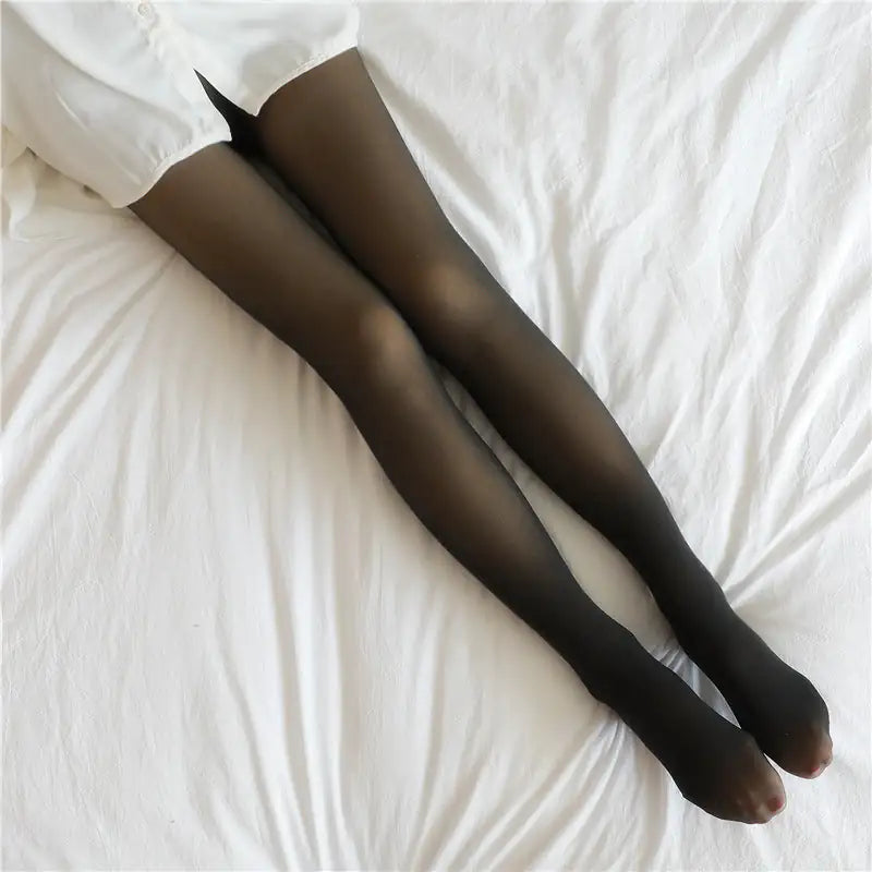 Fake Translucent Plus Size Leggings Fleece Lined Tights Fall And Winter Warm Fleece Pantyhose Women Fleece Lined Pantyhose Thermal Winter Tights Mimarta