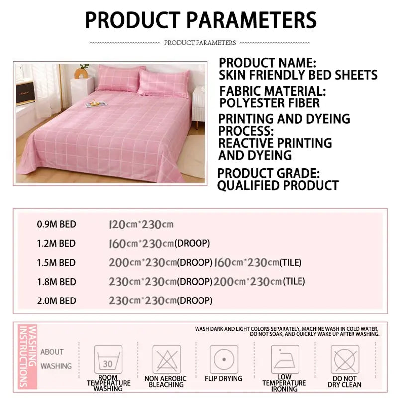 Cotton Bed Sheets Cover and Pillowcases Rieworkes