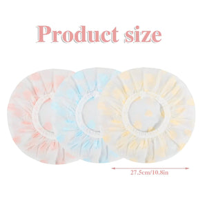 Waterproof Shower Caps, 3 Pcs Plastic Reusable Shower Caps Elastic Band Bath Caps for Women Ladies Spa Salon F Rieworkes