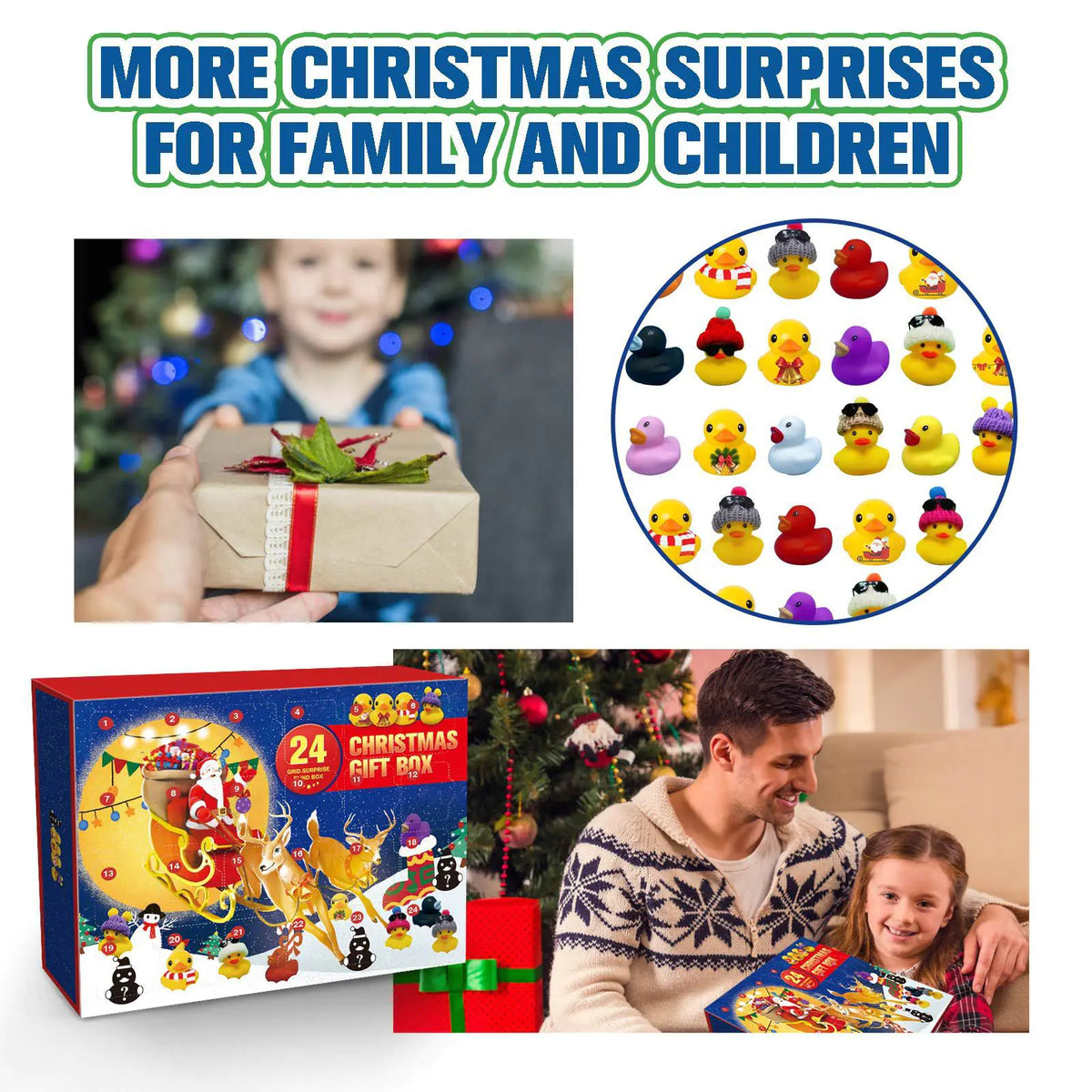 2023 Advent Calendar Rubber Duck Toy Blind Box (24 Slots) Mimarta