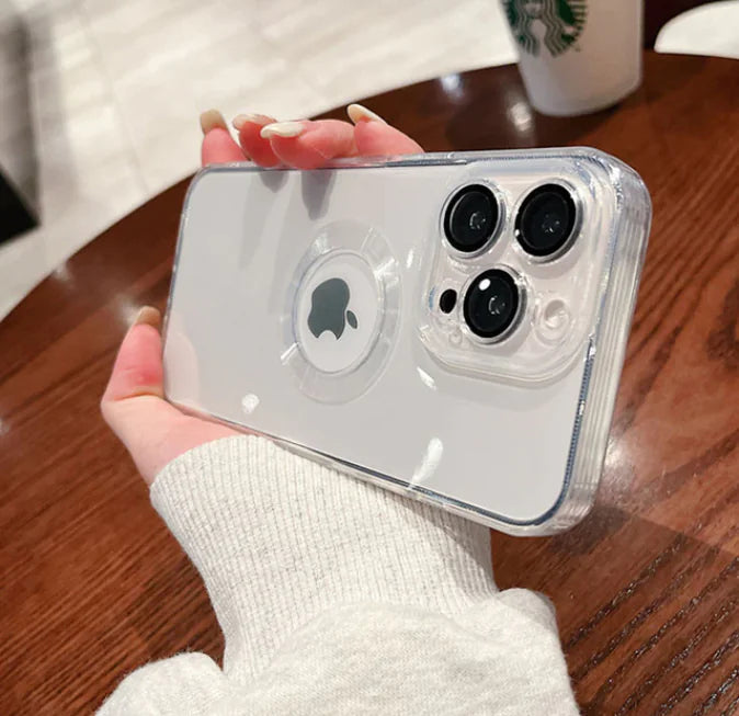 Luxury Plating Logo Hole Case For iPhone Rieworkes