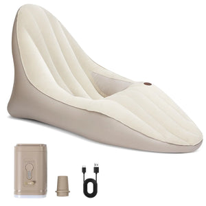 Auto Inflatable and Deflation Air Sofa Portable Couch Air Sofa Bed Lazy Lounger Chair Cozy Sleeping Camping Sofa for Outdoor Hiking Beach Park Detachable Air Pump Convenience to Carry Mimarta