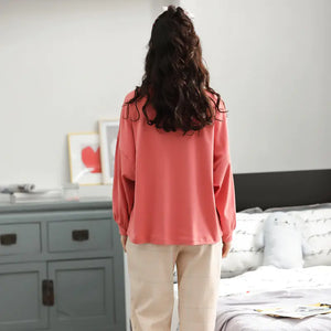 Cute Winter Cartoon Print Women's Pajama Set Mimarta
